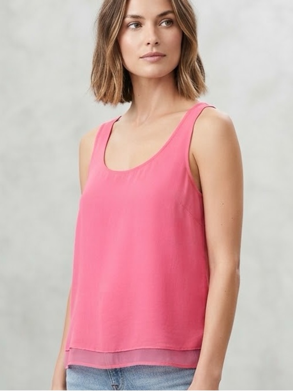 J. Crew Bright Pink Tank Top